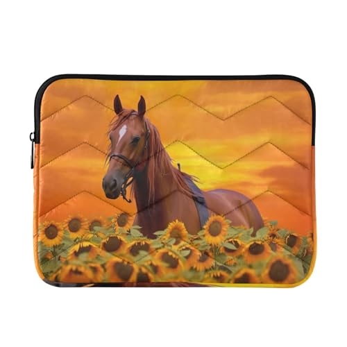 Funda para laptop 13-14 pulgadas con diseño girasoles