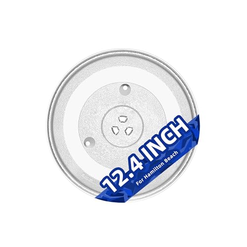 Image of MorefaLife 12.4 inch Microwave Glass Turntable Compatible With Hamilton Beach 1.1~1.6 cu.ft. Countertop Microwave Oven HB61B100027880 HBCMWG16S2WS11 EM031M2ZC P100N30AL 12 3/8 Microwave Plate