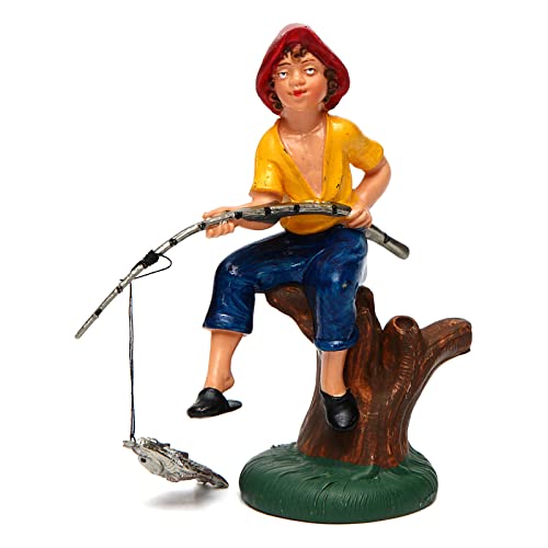 Holyart Pescatore seduto per presepe di 10 cm
