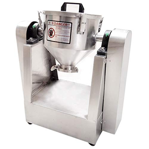 YUCHENGTECH 25L Lab Dry Powder Mixer Mixing Machine Particle Blender Powder Mixer Granual Blender for Food Chemical Medical 0-33 rpm (110V, 25L(10-15kg))