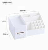 JIUJ Beauty wielofunkcyjny organizer do makijażu, akcesoria kosmetyczne, pudełko do przechowywania, białe