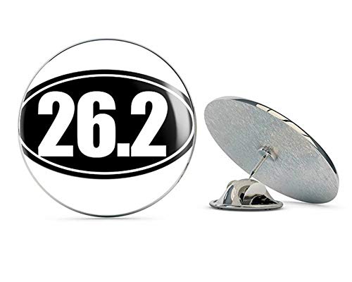 Black Oval 26.2 Marathon (Marathon Run Running) Metal 0.75