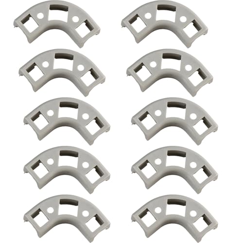 10Pcs 90 Degree Elbow Conduit 1/4 Flow Elbow Clamp, Right Angle Adapter for 1/4’’ PE Pipe RO Tubing Fittings Water Filter Reverse Osmosis Parts, Grey