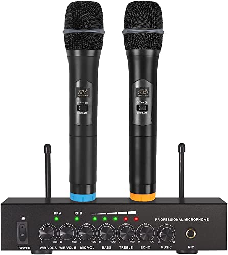 Système micro sans fil UHF avec extension 3ème micro et réglages audio écho