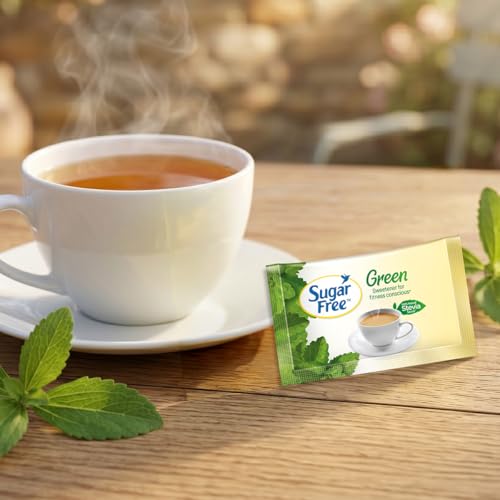 Image of Sugar Free Green Stevia, 100 Sachet |100% Plant-based Natural Sweetener | 100% Natural Meethi Tulsi (Stevia) leaves| Sweet like Sugar but with zero calories