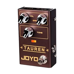 JOYO Tauren High-Gain overdrive pedal delivers the nuances of music greatly. with a wide range of high gain, the tonal possibilities range from a clean boost to distortion by adjusting the "GAIN" knob. R series effect pedals with good precision compo...