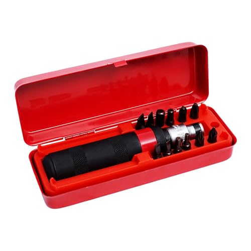 JIXINLAR 1/2" Hand Manual Reversible Impact Driver Set Extractor-12 PCS Impact Screwdriver S2 Steel Much More Durable Disengage Rusted Fasteners (3/8short impact screwdriver)