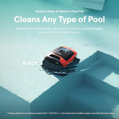 Image of Beatbot Sora 30 Pool Vacuum Robot with Smart Surface Parking, Shallow-Area Cleaning, 6800GPH Suction Power, 5L Capacity for Pools Up to 3229 sq. ft, Tangerine