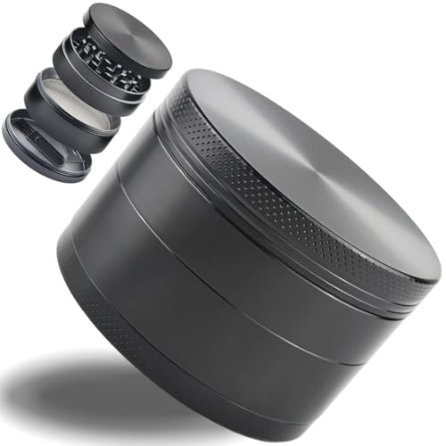 2.5“ Grinder, Premium Coffee & Spice Grinder, 4 Piece Manual Metal Grinder for Coffee Beans & Kitchen Use