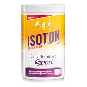Sanct Bernhard Sport Isoton-Energiedrink Blutorange | 900 g | Elektrolyt-Getränkepulver mit kurz- & mittelkettigen Kohlenhydraten | Laktose- & glutenfrei | Vegan | Deutsche Produktion & laborgeprüft