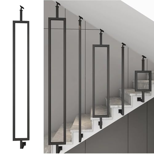 Balustres d'escalier en métal avec base réglable pour marches en pente