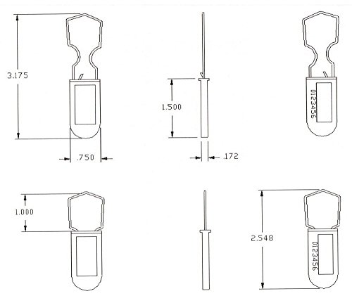 Image of Padlock Security Seal with Scored Hasp for Tool-Less Hand Removal (100 Pack)