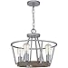 Quoizel BRT2817BSR Brockton Pendant, 4-Light 400 Total Watts, Brushed Silver