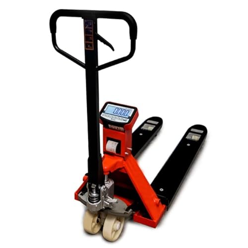 TYMBIA - Transpaleta pesadora (Con Impresora) con Ruedas de Nylon, de 2000Kg de Capacidad, con 4 células de pesaje. Precisión 500g Cover