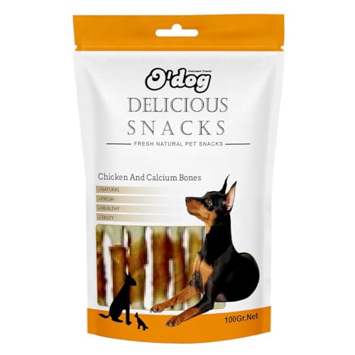 Image of Pets Empire O'Dog Tasty Yummy Healthy Chicken and White Calcium Bone Treats for Dog (100 gm) Pack of (1)