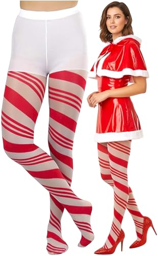 Image of ToBeInStyle Womens Fun Tights with Festive Wrap Around Designs