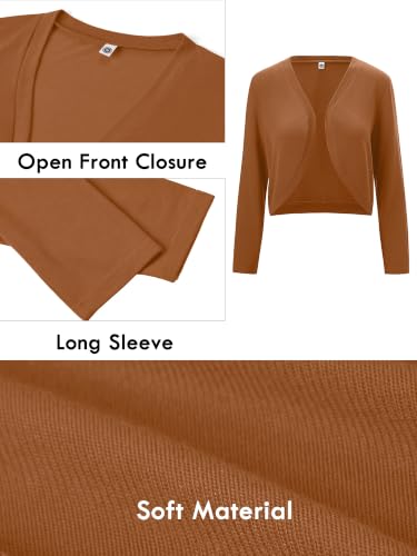Image of Heymoments Women's Long Sleeve Shrug Sweater Cropped Cardigan for Dress