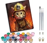 Contenuto della confezione: 1 tela di cotone prestampata (senza cornice), 1 set di colori acrilici di alta qualità, 3 pennelli in plastica, 1 guida per cartoline a colori e 1 carta di riferimento numerata per tela. Pronto per te imbarcarti facilmente nella tua avventura artistica!