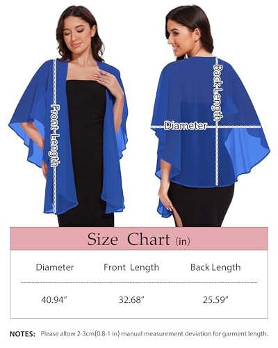 Image of Shawls and Wraps for Evening Dresses Womens Chiffon Scarf Sheer Cover Up