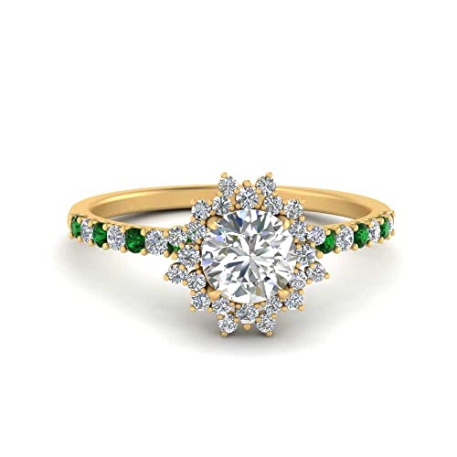 Bague de fiançailles Florale ajustable de la taille 47 à 70 en Ornement
