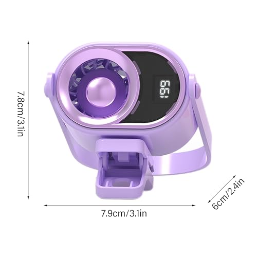 Ventilador personal con clip morado que elimina el calor en el hogar 4