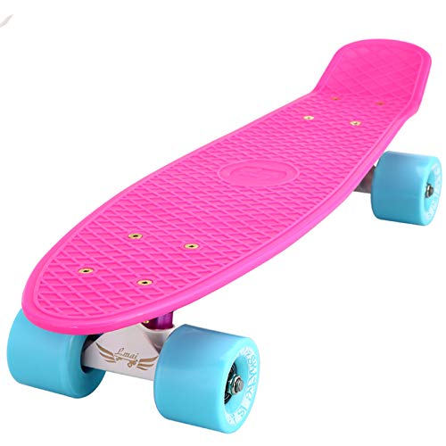 LMAI 22 Cruiser Skateboard Graphic Mini Complete Skateboard Pink
