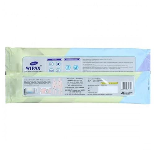 Image of wet wipes for adults pack of 20 (200) pieces 320mmx320mm) Romsons