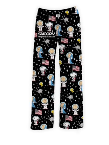 Image of BRIEF INSANITY Peanuts Character Pajama Pants for Men & Women, Soft Snoopy Pajamas with Side Pockets & Elastic Waist