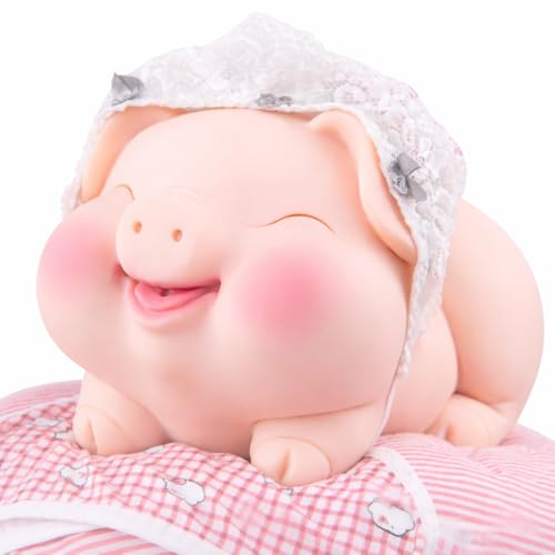 Realistic Sex Doll Torso for Men - Pig Animal Male Masturbator with Tight Vaginal and Deep Anal Full Size Cute Piggy Sex Toy Pocket Pussy Male Stroker Adult Toy for Men Women Sex Pleasure White 5 lb