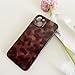 XQAGU Cute Phone Case for iPhone 16 Pro Max Case Amber Leopard Full Camera Protective Slim Shockproof Aesthetic-Brown Amber