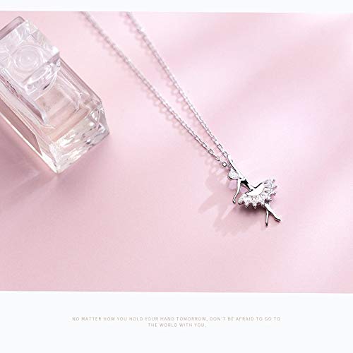 Collier romantique en argent avec pendentif de ballet pour exprimer votre grâce - 2