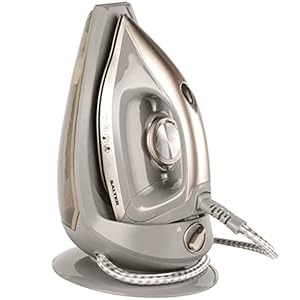 Salter Steam Generator Iron – Upright Steam Iron, Ceramic Soleplate, 1.5L Water Tank, Continuous Steam, Compact Base, Cord Storage, Temperature Control, Anti-Calc Function, 1.9m Power Cord, SAL01483