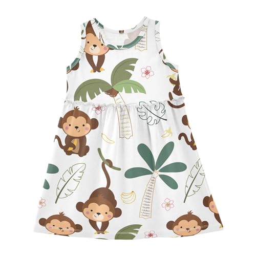 Summer Girl Dresses Sleeveless Cotton Dress Baby Toddler Girl Outfits Girls Clothes Size 2t-8Y