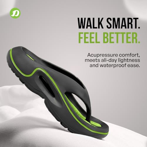 Image of DOCTOR EXTRA SOFT Men's Premium Slippers with Soft Acupressure Foot Massager for Adult | Comfortable & Light Weight| Stylish & Anti-Skid | Casual Waterproof & Everyday Flip Flops for Gents & Boys D-544