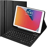 for IPad Keyboard Case Compatible with ipad 6th Generation 2018/5th Gen 2017/Pro 9.7/iPad Air 2/ Air 1, Slim Case with Detachable Bluetooth Keyboard and Pencil Holde for iPad 9.7 inch (Black)