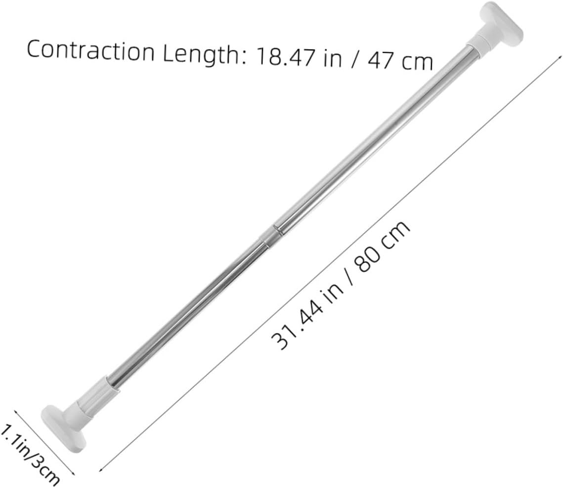 2Pcs Tension Rods Extendable Closet Bars No Drilling Required Heavy Duty Clothes Rail for Wardrobe for Hanging Clothes