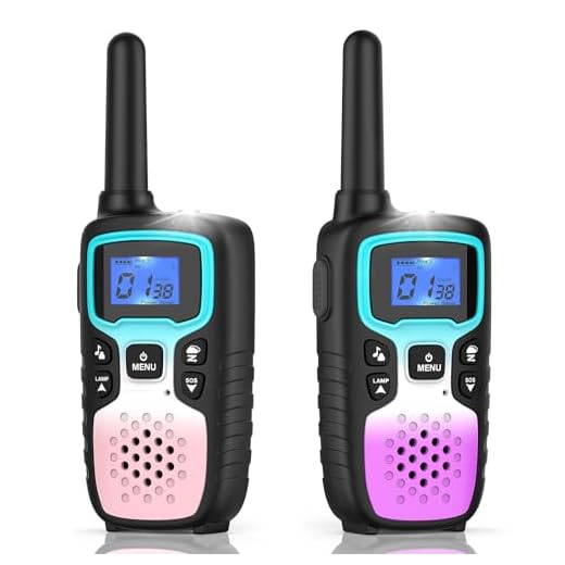 Wishouse Walkie Talkies for Kids Adults Long Range,Birthday Gift for 4-12 Year Old Girls Boys,Camping Gear Toys with Flashlight,SOS Siren,NOAA,VOX,22 Channels,Easy to Use,2 Pack No Battery No Charger
