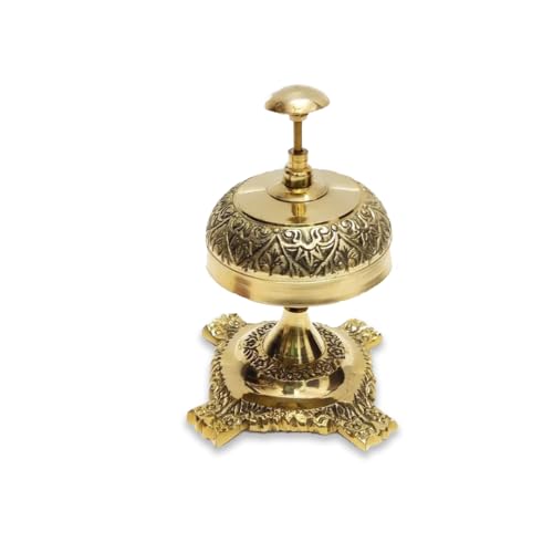The Anchor Shop Brass Desk Table Bell, Victorian Style Vintage