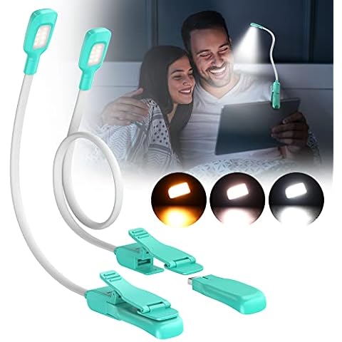 Book Light for Reading in Bed Clip on Reading Light with Replaceable battery ,Stepless Brightness & 3 Color Temperature, Easy Clip On Reading Lamp for Reading at Night in Bed for Bookworms Cover