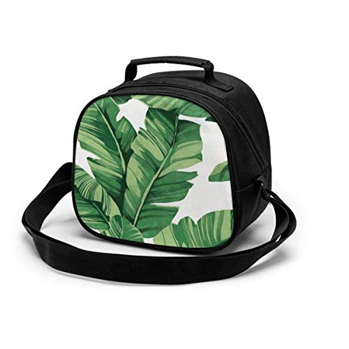 Lunchbox für Kinder, tropische Bananenblätter isoliert isolierte Lunch-Tasche Mini Cooler Thermal Meal Tote Kit mit Griff für Mädchen, Jungen