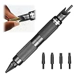 TYRWEEY Case Prep Multitool, Case Chamfer Deburring Tools for Reloading, Primer Pocket Reamers and Cleaners for Removing Crimps(Black)