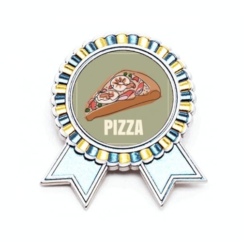 Broche pizza Italy Sea Foods en métal M un cadeau original pour passionné d'Italie