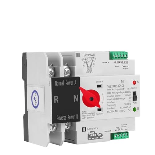 Inverseur ATS 2P 100A commutateur de transfert automatique double alimentation pour générateur