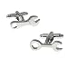 Ducomi® Línea de Lujo Gemelos de Plata y Oro Chapado (Llave Inglesa)