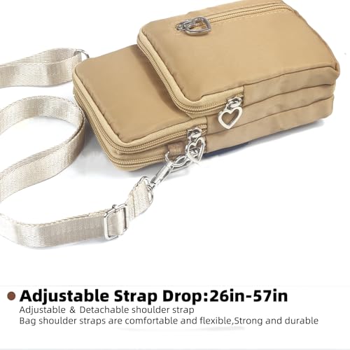 Image of JANKS Small Crossbody Bag for Women - Mini Phone Purses with Crossbody Strap and Wallet - Nylon Arm Bag