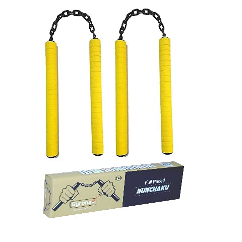 Gyronax Foam Nunchaku, Yellow Color Handle 10” with 9” Yellow Metal Chain,Pack of 2,(Martial Arts Weapon & Equipment nanchaku) (B07QHMMK6P) Amazon Price History, Amazon Price Tracker