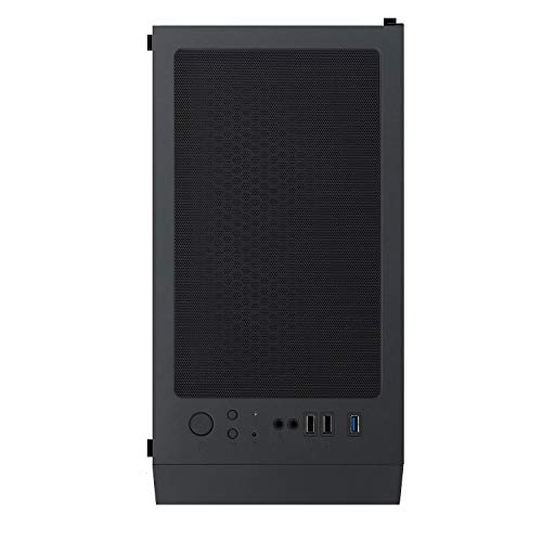 Montech X2 MESH Black ATX Mid-Tower Case/High Airflow, Fine Mesh Front Panel, Full Glass Side Panel, Pre-Installed 2 x 140mm, 1 x 120 mm Rainbow Led Fans