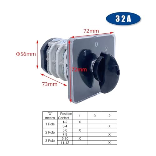 Bouton de Conversion YMZ12-32A Triphasé pour une Commutation Manuelle Stable