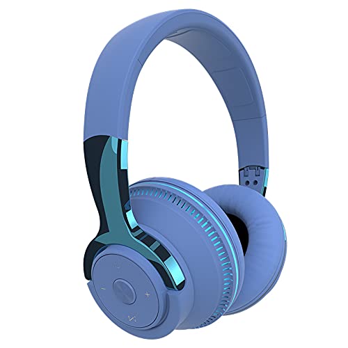 H2 Over Ear Headphones with Upto 50 Hrs Playtime, Fast Charging, in-Built ENC Mic, 40mm Titanium Bass Drivers, Super Soft Cushion, AUX in, Foldable Design (Blue)