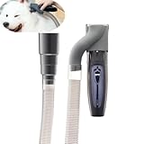 NebulaBloom 2-in-1 Pet Grooming Clipper wtih Vacuum Connector, Professional Hair Trimmer with Vacuum Collection System, 2-Speed Quiet Dog Grooming Kit,Cordless Trimmer Shaver for Dogs and Cats